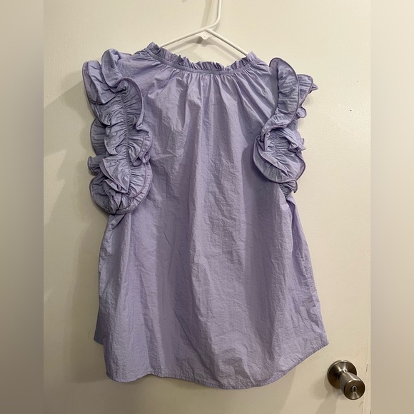 Ces Femme Lavender Ruffle Blouse - Picture 4 of 6